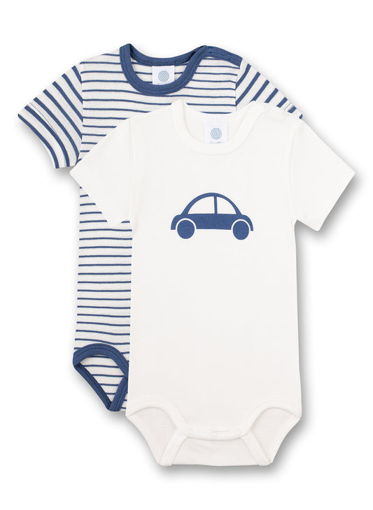 2 Bodysuits/Stripes in Organic Cotton