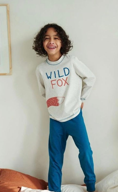 Pigiama Lungo Bambino Wild Fox in Cotone biologico