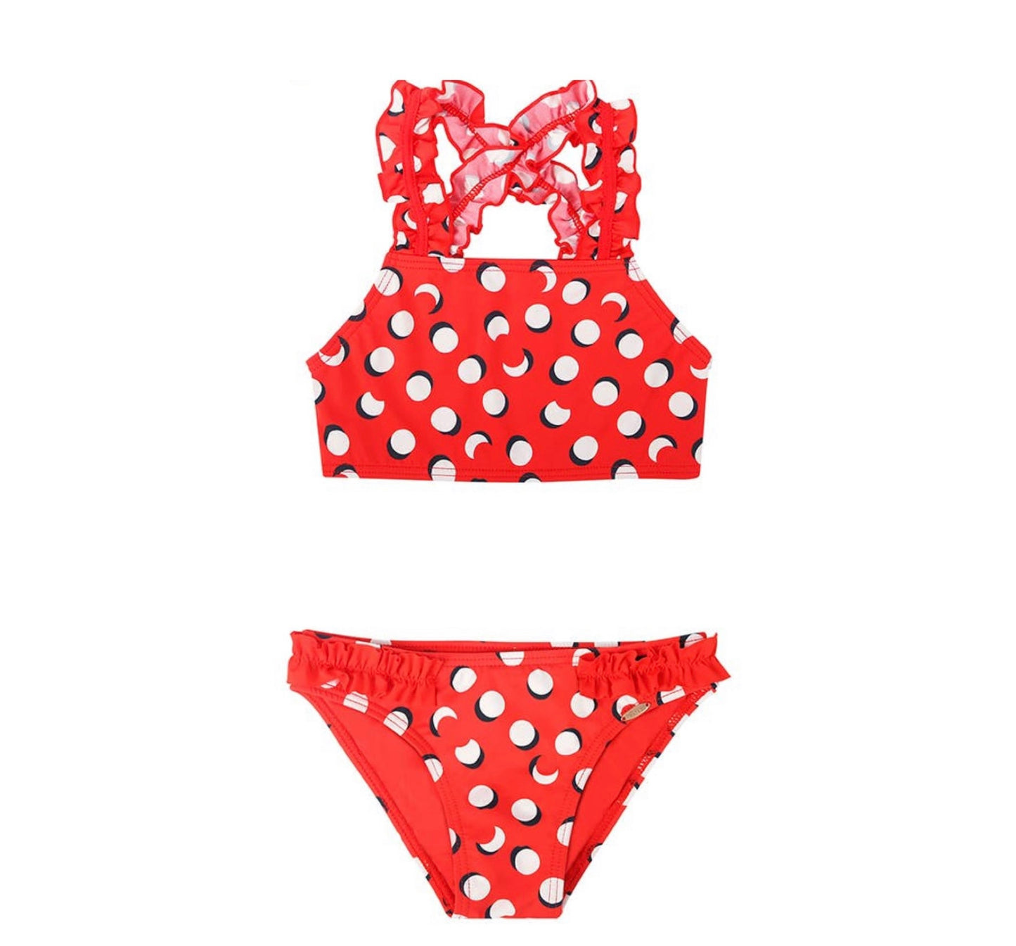 Bikini bimba pois red (2 anni veste poco)