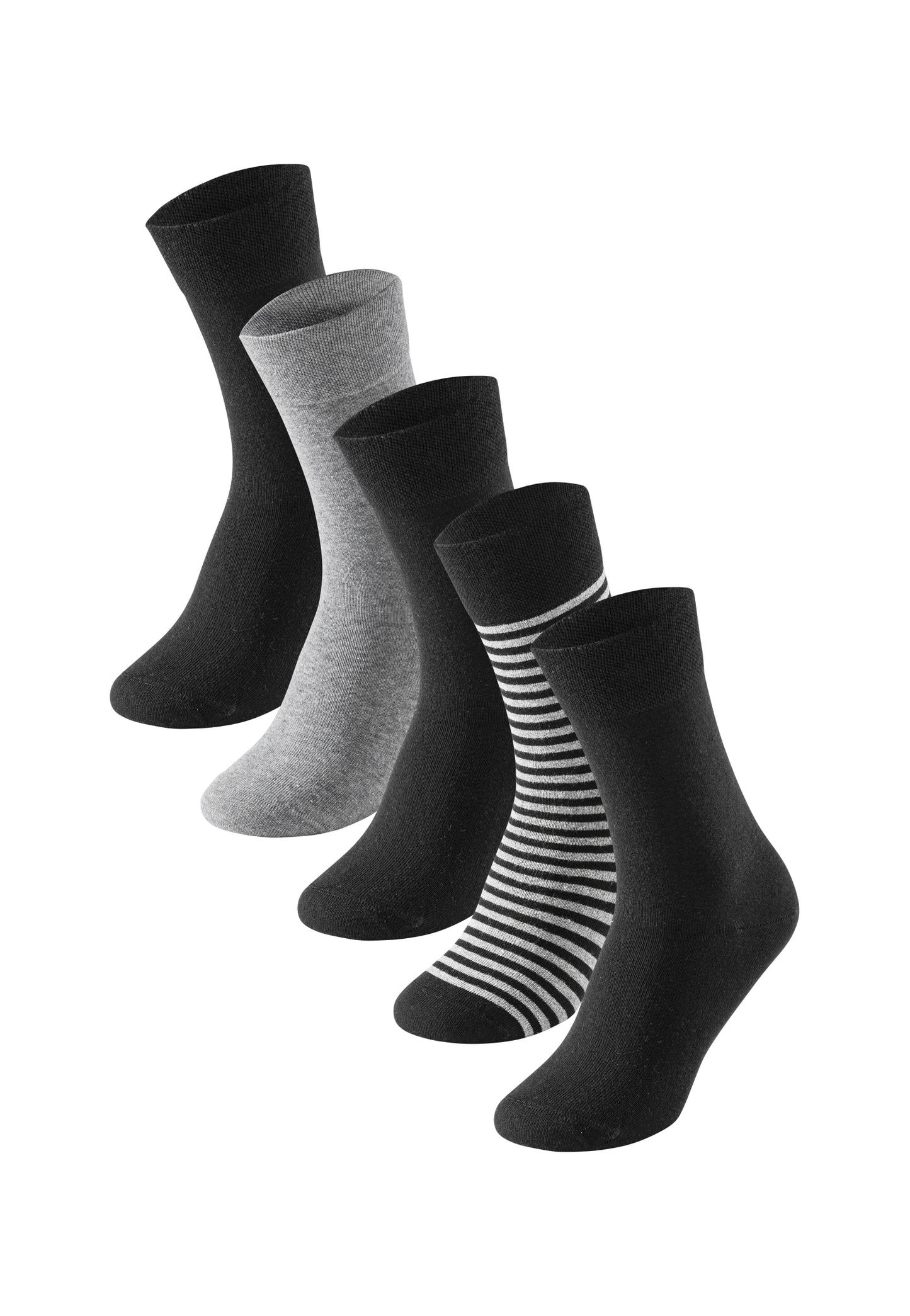 5 Paia di Calze Black and Grey