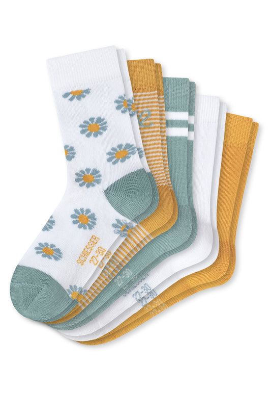 5 Paar Blumensocken