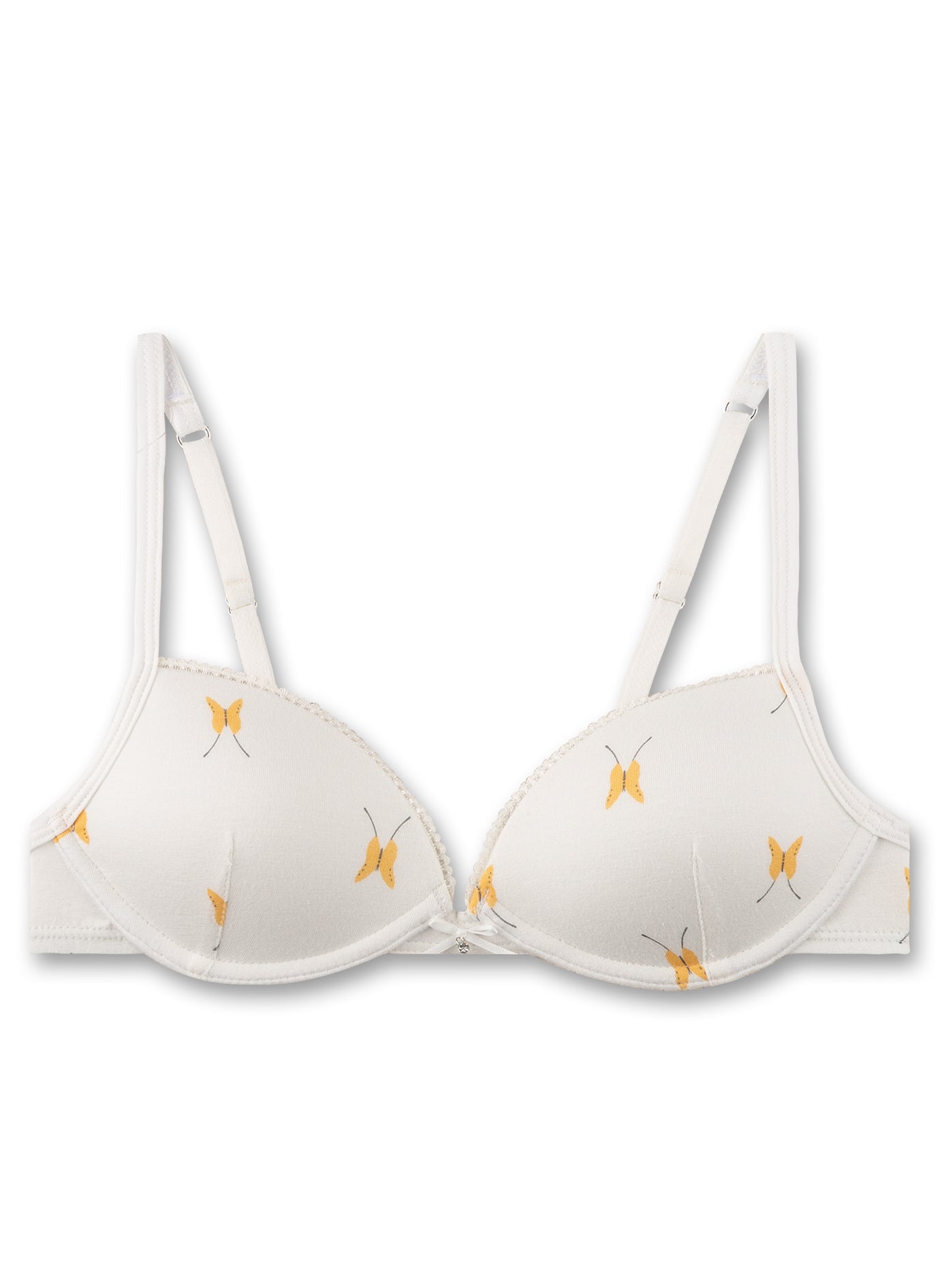 Yellow Butterflies Non-Wired Bra in Organic Cotton and Modal