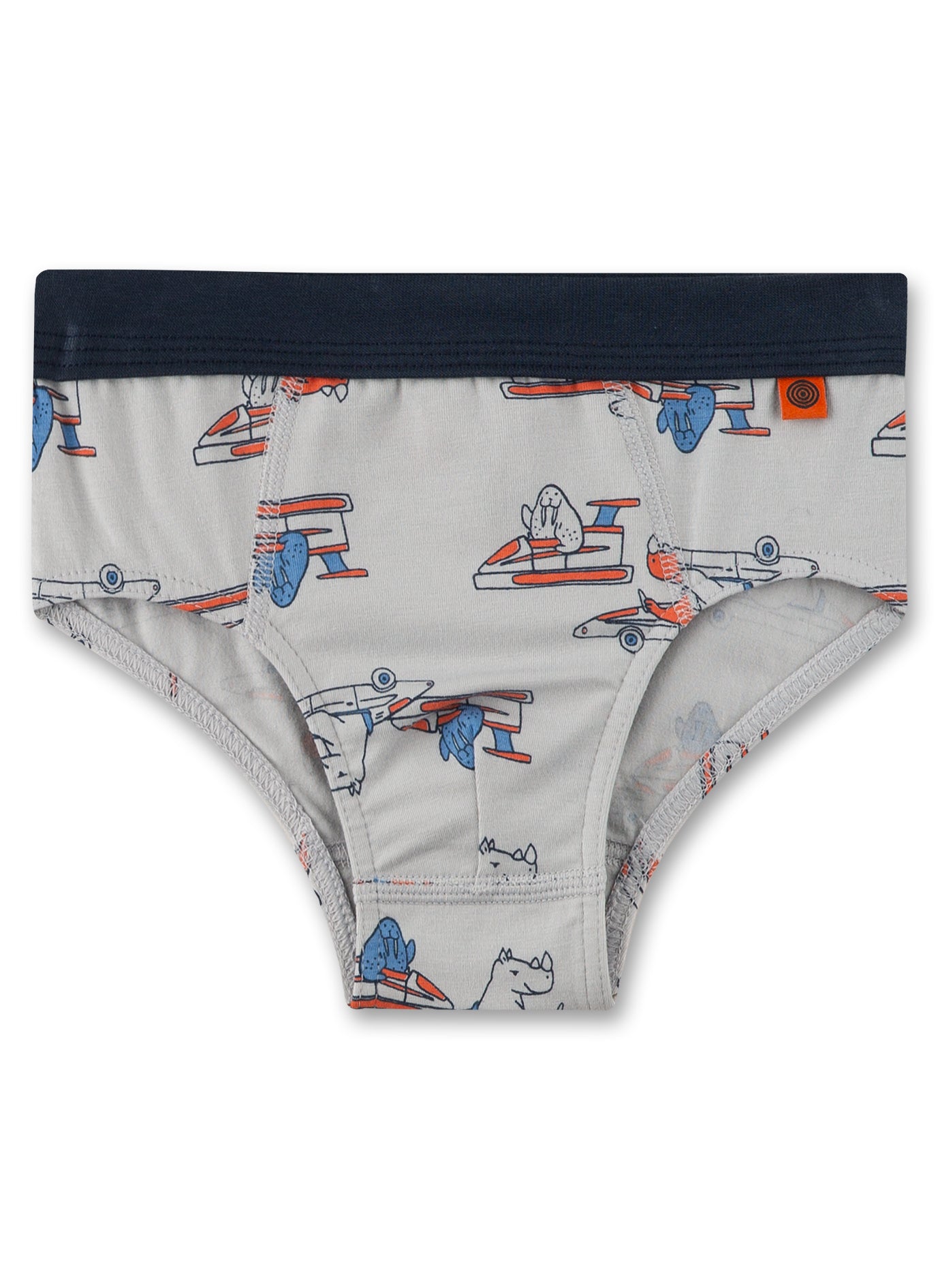 Rhinos and Walruses Children's Briefs in Organic Cotton