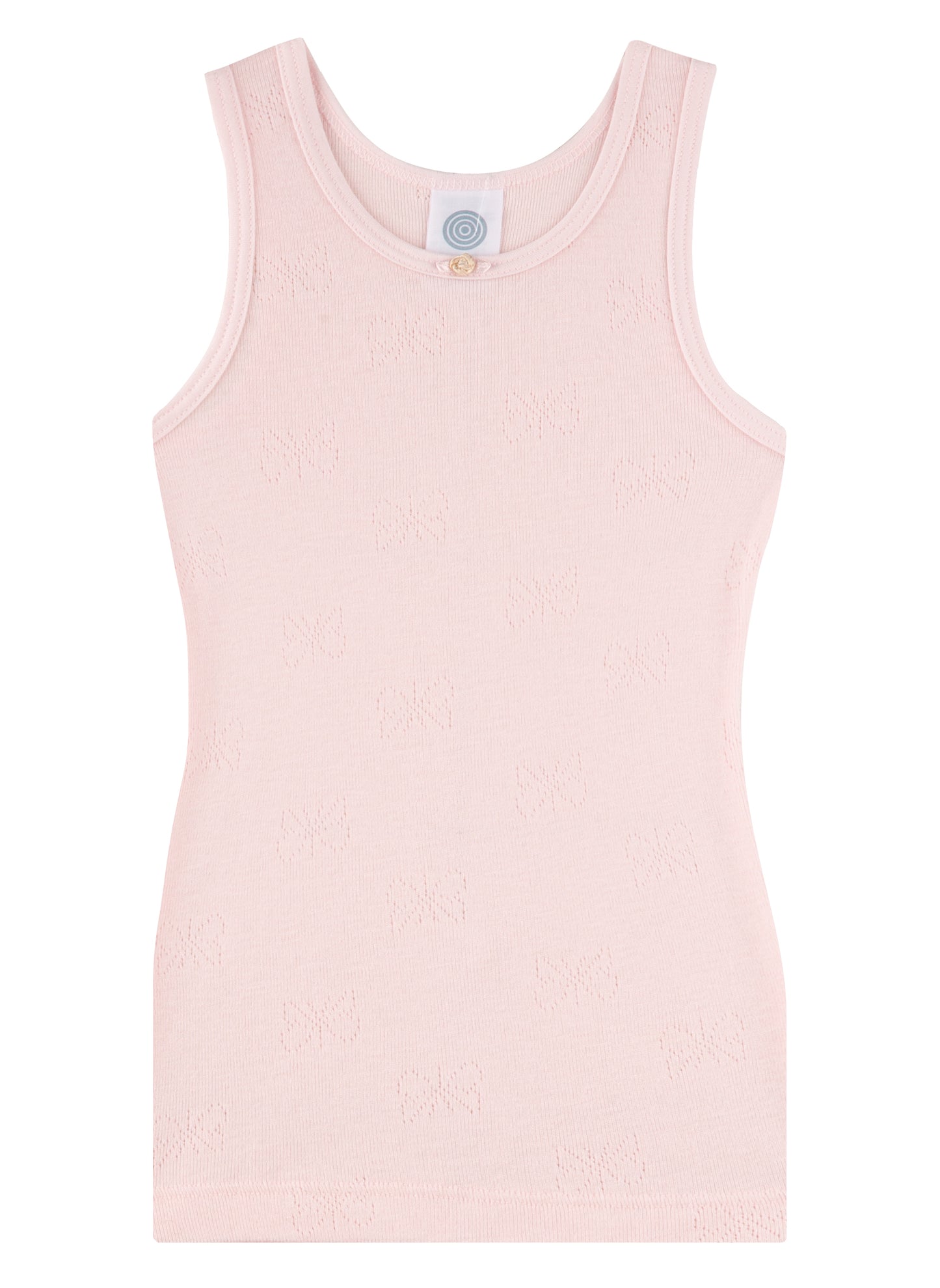 Pink Girl's Tank Top in Organic Cotton and Modal