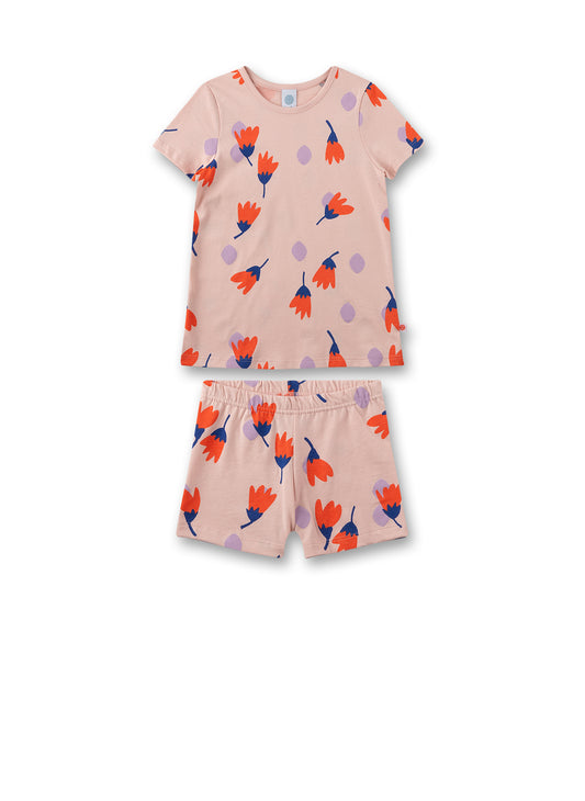 Tulips Girls Short Pajamas in Organic Cotton