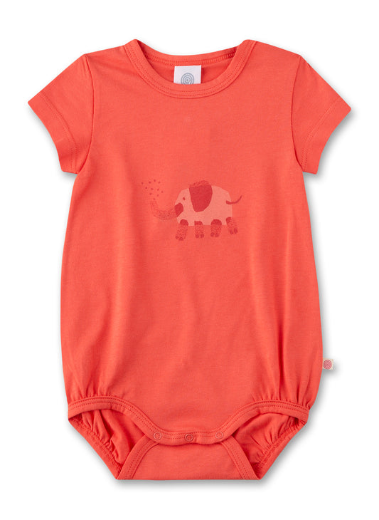 Body s/m Orange with Elephant in organic cotton -222002-