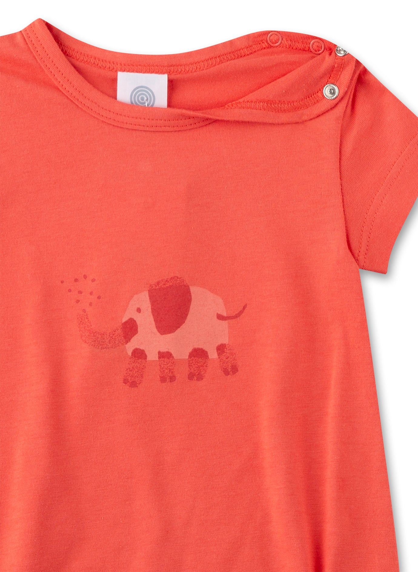 Body s/m Orange with Elephant in organic cotton -222002-