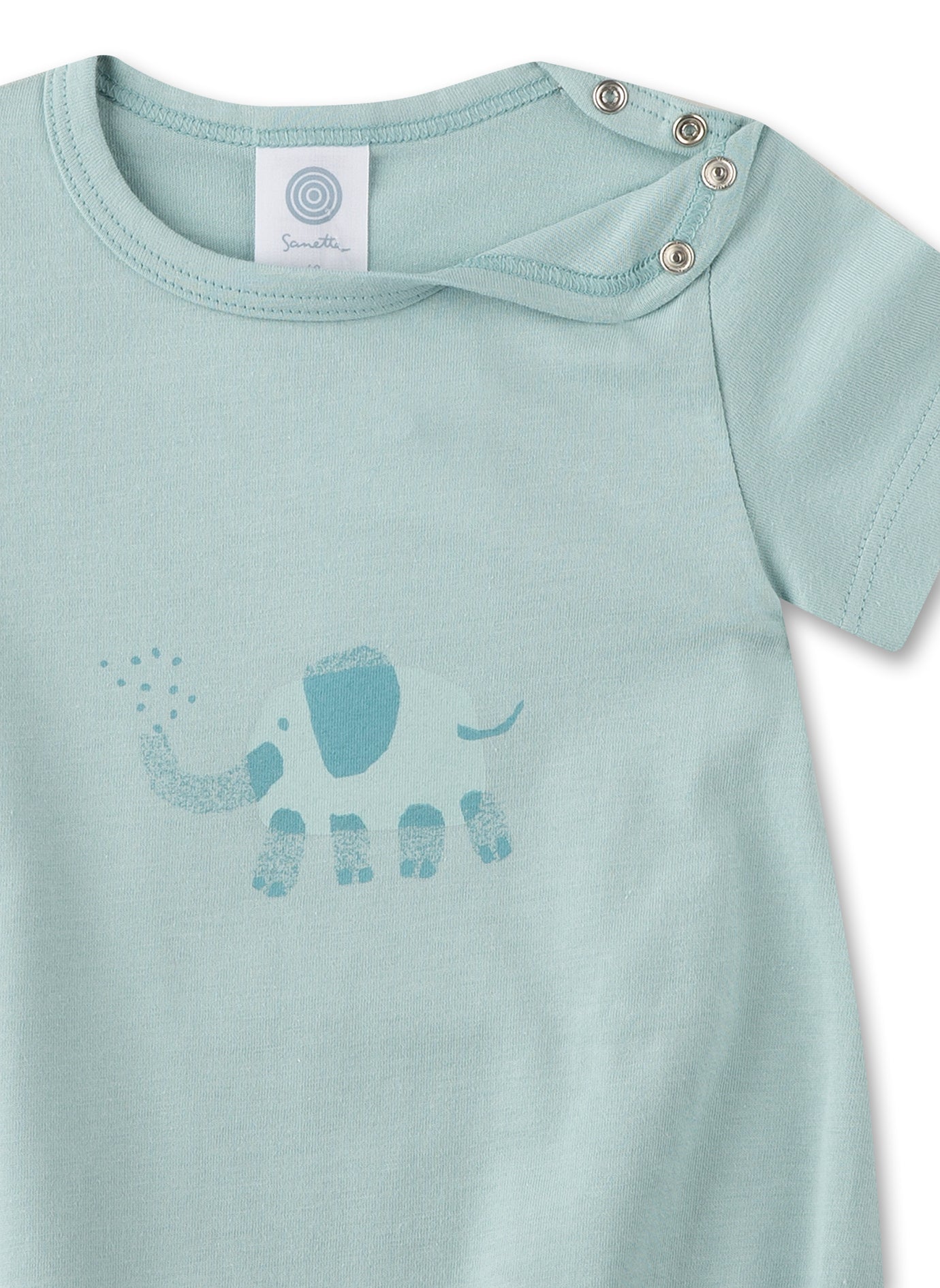 Bodysuit s/m Blue Elephant in organic cotton -222000-