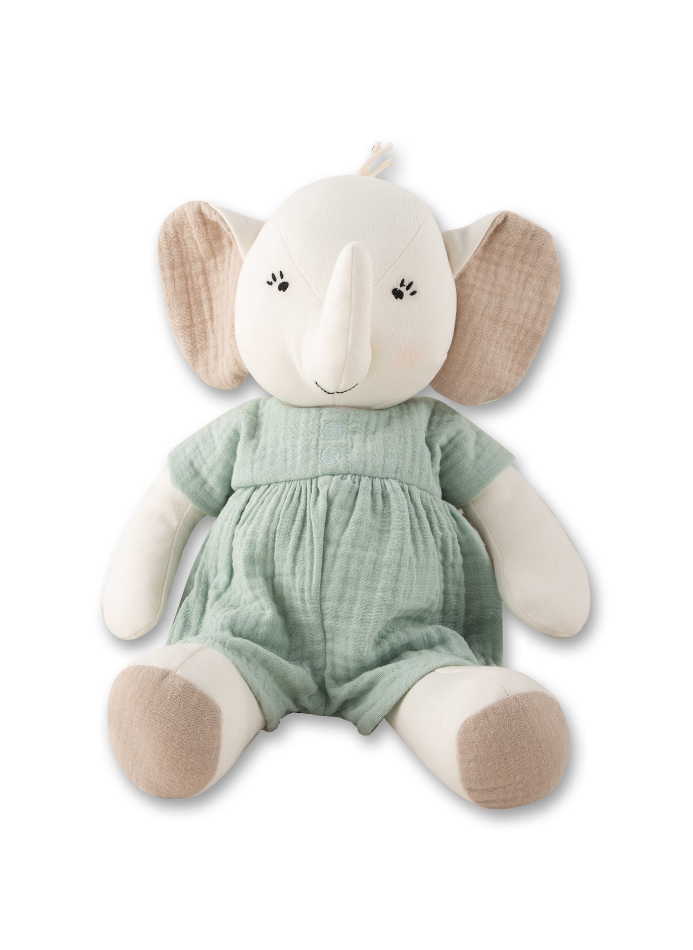 Elephant with sage romper